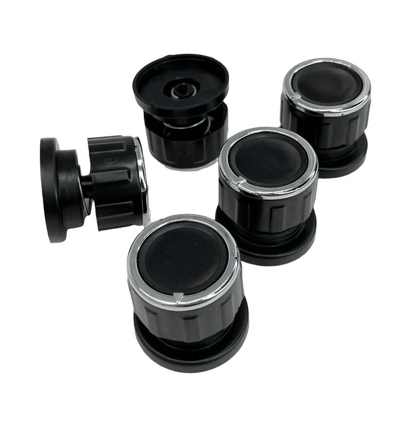 Ручка варочной поверхности ЧЕРНАЯ с серой каймой + пружина + основание (Комп 4шт) MADE IN T?rkiye